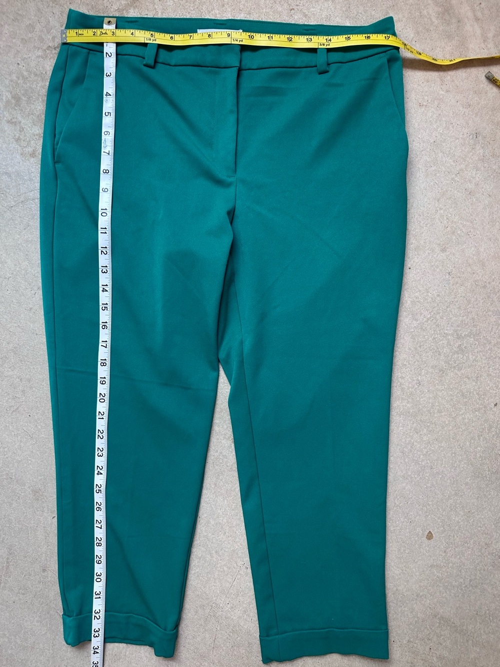 LOFT The Devin Slim Pants Bundle Women’s 12P Blue Green Career Ankle Stretch - Picture 12 of 14